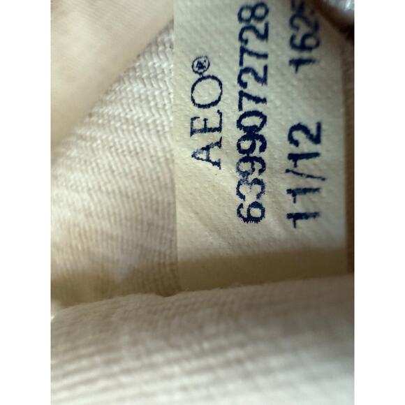 American Eagle Vintage 2012 White Moto Jacket Women’s Small Denim Biker Style - Picture 9 of 9